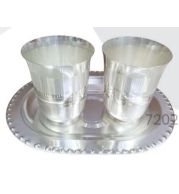 Chandi Finish 2 Glass Tray Set for Premium Serving and Festive Gifting, Elegant Utility Gift Item for Home Use, Hampers and Celebratory Occasions
